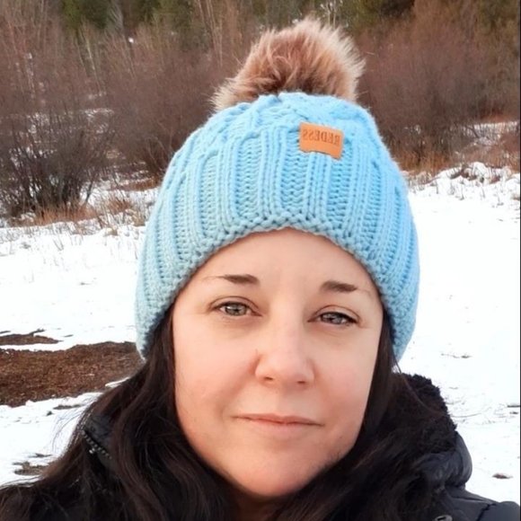 Womens Winter Warm Fleece Lined Knitted Soft Ski Cuff Beanie Hat with Pom Pom main image 6